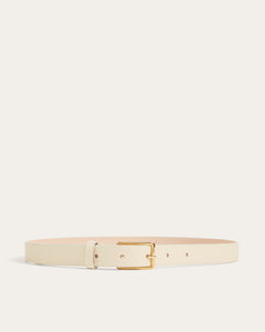 Attilio Narrow Belt, Crema Leather Belt dear-frances 