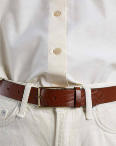 Alessio Belt, Cognac Leather Belt dear-frances 